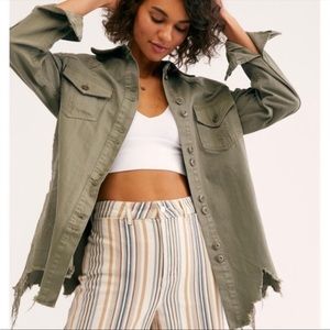 Free People Moonchild Shacket in Olive